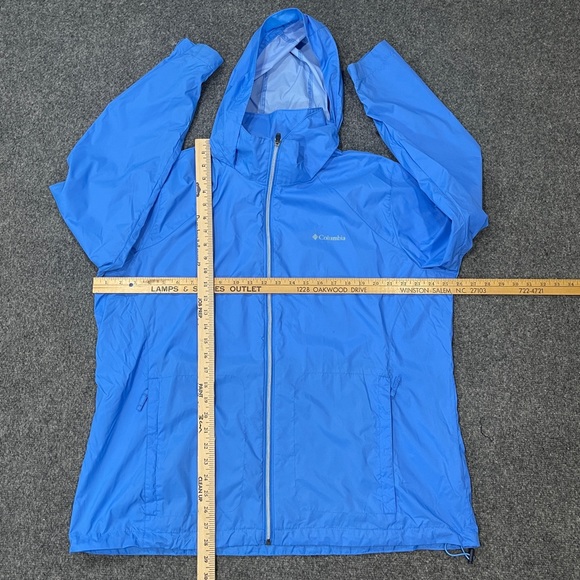*Columbia Men's Blue Hooded Jacket Windbreaker Size 2X - Picture 12 of 14